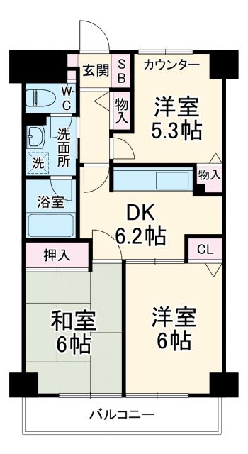 パークヒルズ鷺沼弐番館の間取り