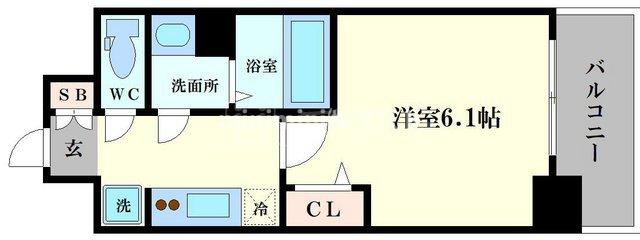 ララプレイス難波メティスの間取り