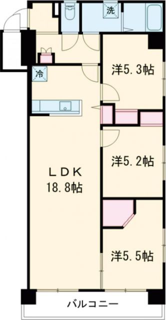 江戸川区中葛西のマンションの間取り