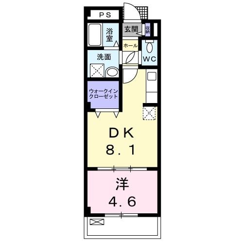 枚方市田口のマンションの間取り