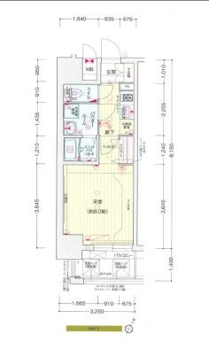 【大阪市福島区海老江のマンションの間取り】