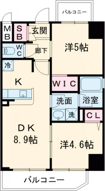 エステムプラザ神戸三宮ルクシアの間取り