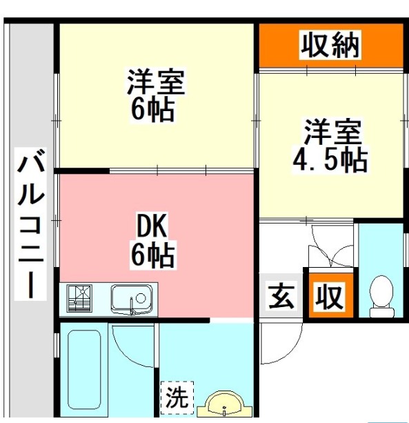 ビレッジハウス飯塚1号の間取り