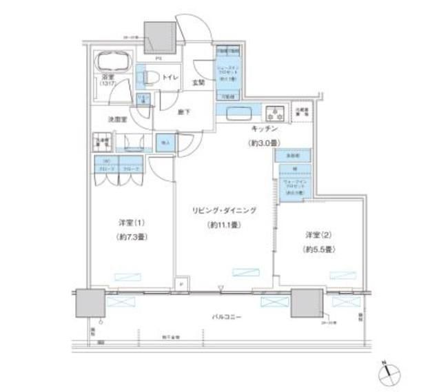 【柏市若柴のマンションの間取り】