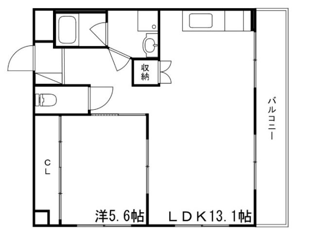 姫路市東雲町のアパートの間取り