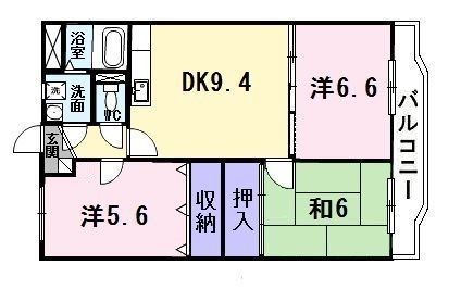 桜井市大字谷のマンションの間取り