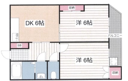 三木市大村のマンションの間取り