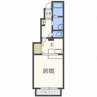 札幌市東区東雁来十四条のアパートの間取り