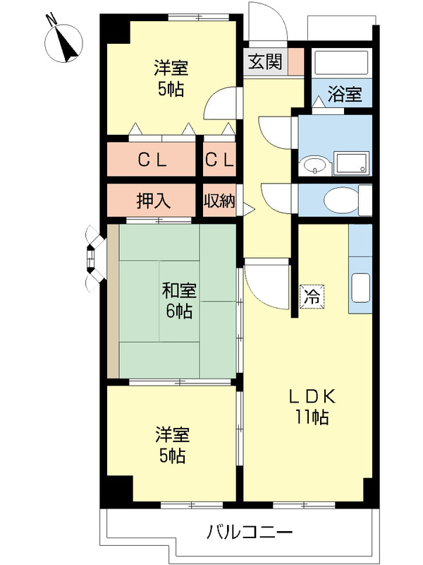 アイビースクエア市岡の間取り