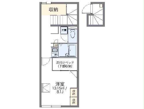 レオパレスラ　レーブの間取り