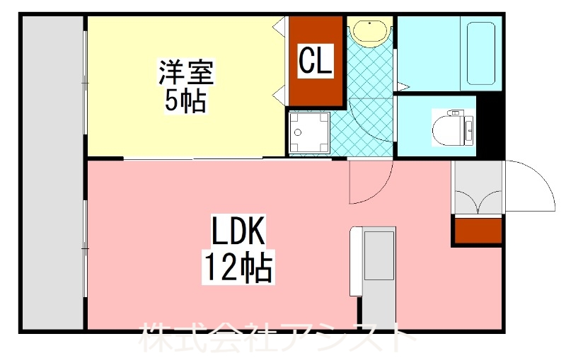 飯塚市伊岐須のマンションの間取り