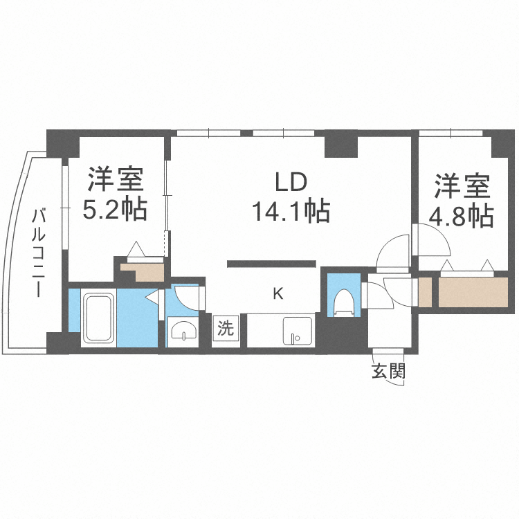 ビッグパレス中島公園の間取り