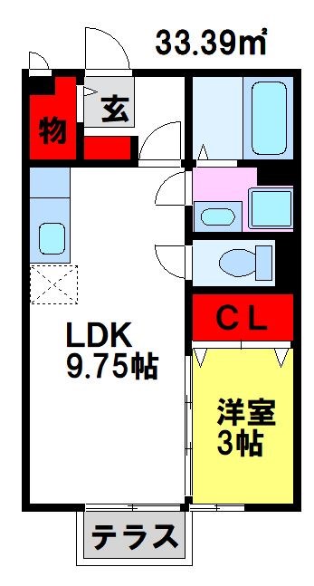 【ヒメコスムの間取り】