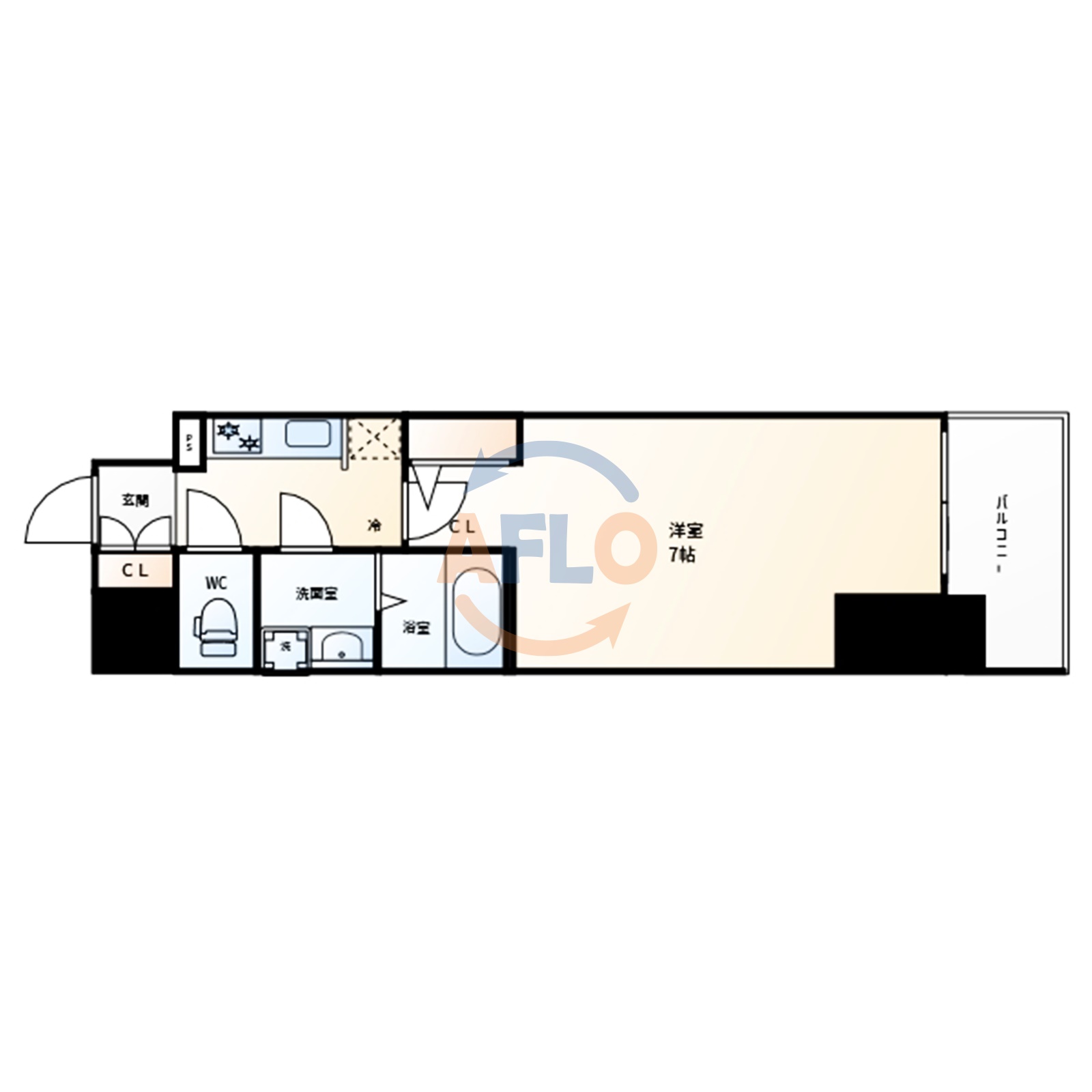 S-RESIDENCE堺筋本町Deuxの間取り