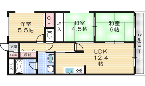 カルム千里丘の間取り