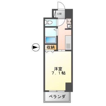 名古屋市中区栄のマンションの間取り