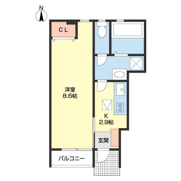 和歌山市上町のアパートの間取り