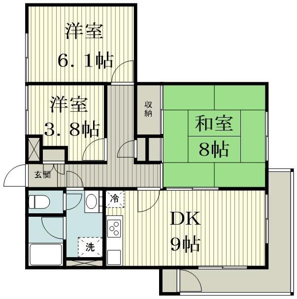 【川崎市麻生区上麻生のマンションの間取り】