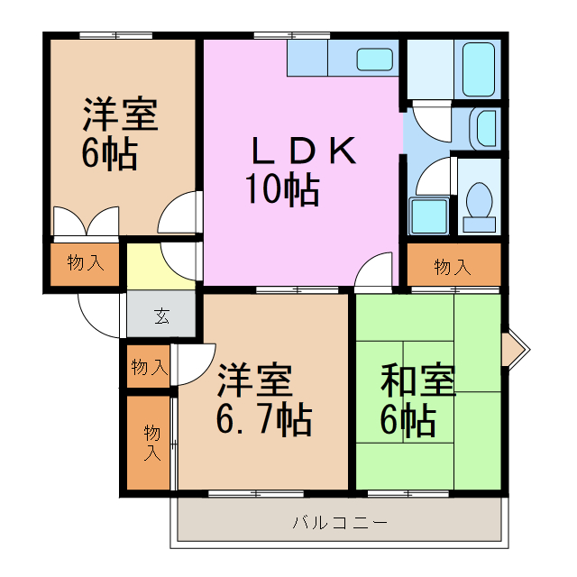 サニーヒルズ鳴丘の間取り