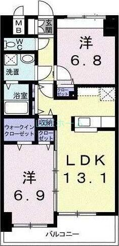 船橋市海神町東のマンションの間取り