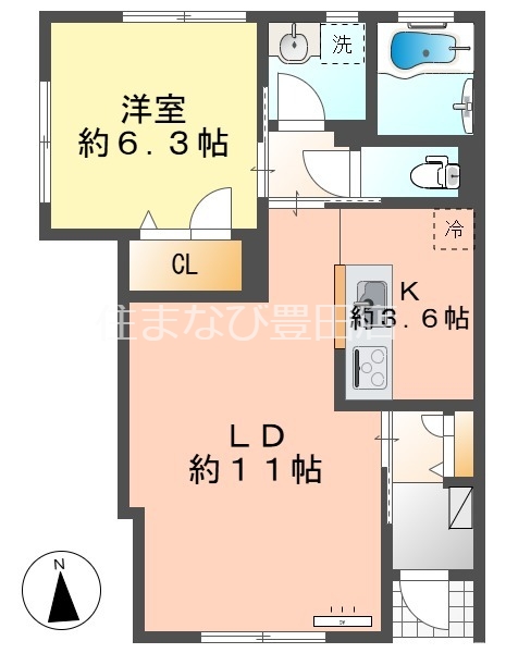 コンフォール水源の間取り