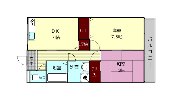 中辻マンション第三の間取り