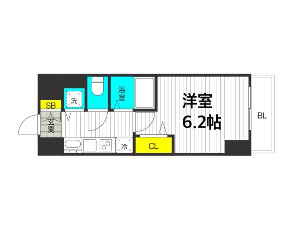 プレサンス堺筋本町フィリアの間取り写真