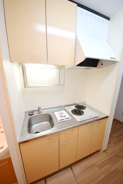 キッチン　★ガス２口のシステムキッチンで目指せお料理上手★