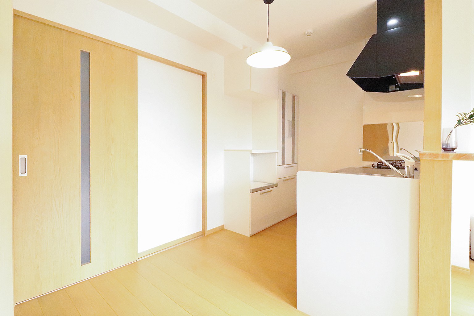 キッチン　キッチンにはカップボード付き！（照明は付きません）