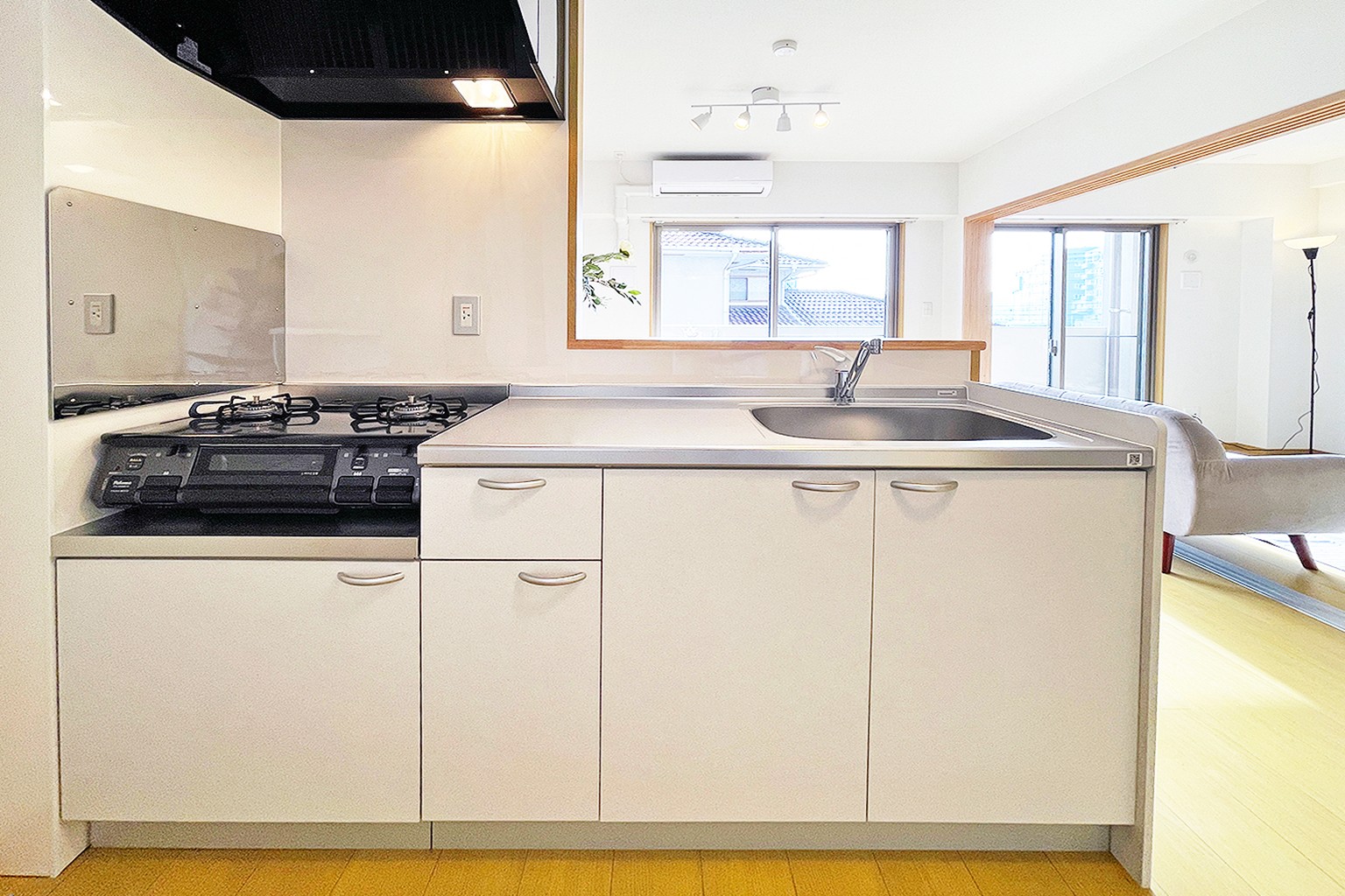キッチン　ガスコンロ無料レンタル有り