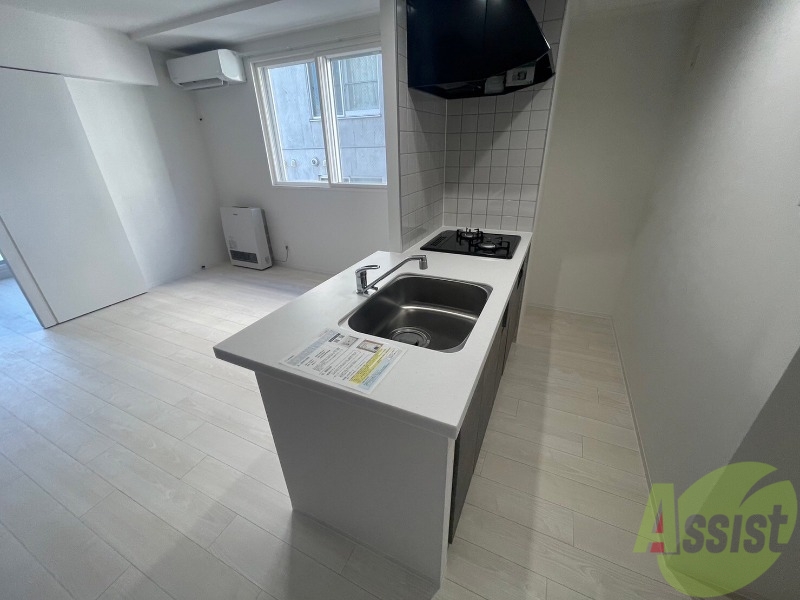 キッチン　２口システムキッチンなので、すぐお料理に使えます！