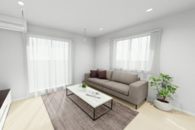 居室・リビング　完成イメージパースです。現況優先です。