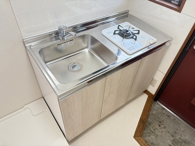 キッチン　ガスコンロ一口付き