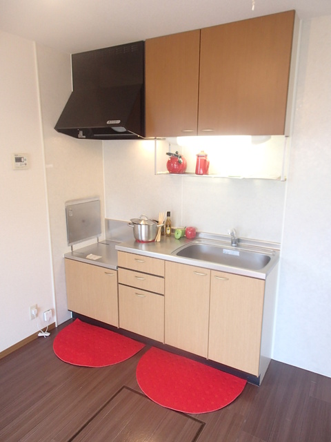 キッチン　ガスコンロ設置可キッチンです！※家具小物は設備ではありません