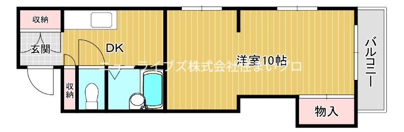 京阪本線 萱島駅 徒歩5分 3階建 築38年の間取り写真