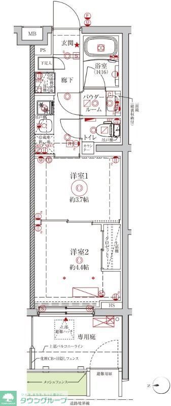 西武新宿線 野方駅 徒歩3分 3階建 築1年の間取り写真