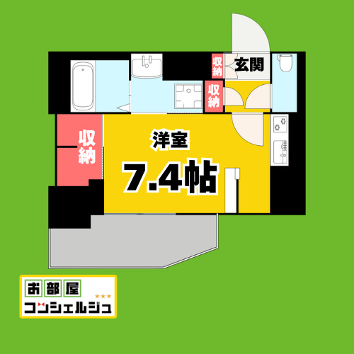 S-RESIDENCE庄内通駅前curere FR・家具家の間取り写真