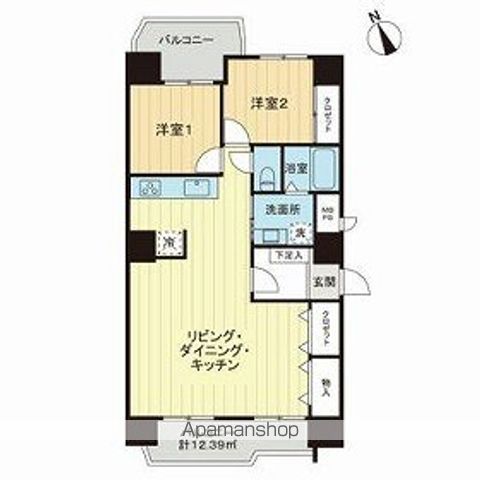 ライオンズマンション荒町の間取り写真