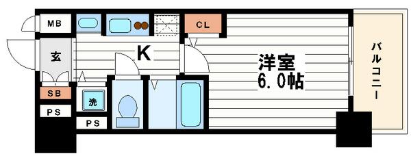 プレサンス谷町アルファの間取り写真