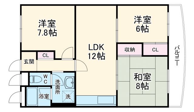 アパルトマン北千里の間取り写真