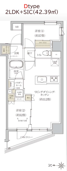 プレミアムフラット東京亀戸の間取り写真