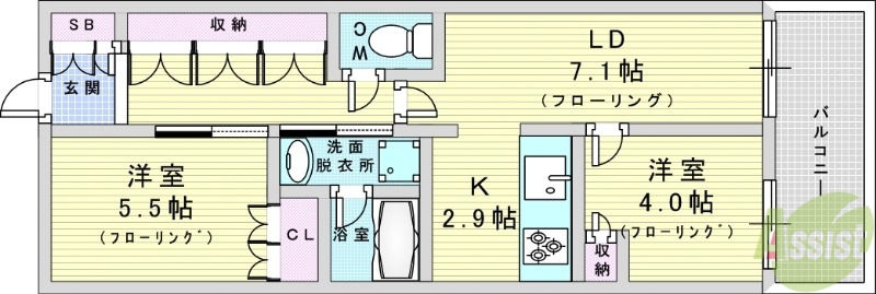 アーバンパーク淡路の間取り写真