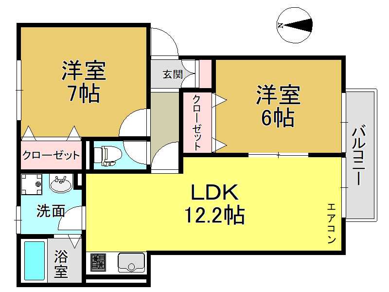 アンシャンテ葛城Ａの間取り