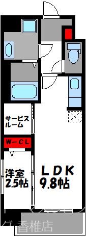 福岡市東区香椎駅前のマンションの間取り