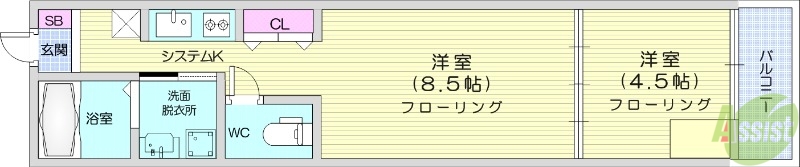 【マロンクリスタルの間取り】