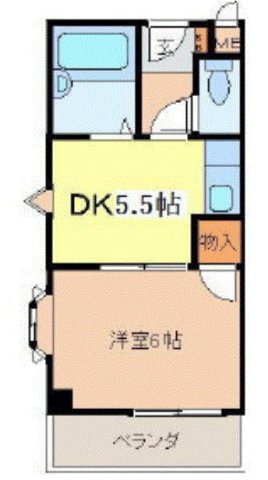 岸和田市南上町のアパートの間取り