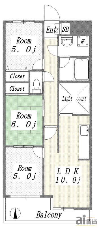 ライオンズマンション西所沢の間取り