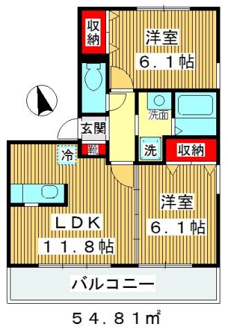 東京都板橋区赤塚４（アパート）の賃貸物件の間取り