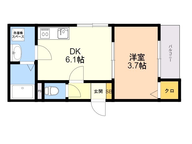 Ｇ－ｐｌａｃｅ大濠2の間取り