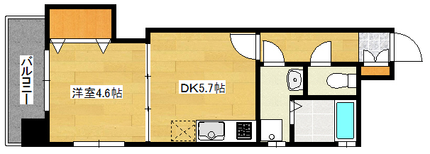 広島市中区南竹屋町のマンションの間取り